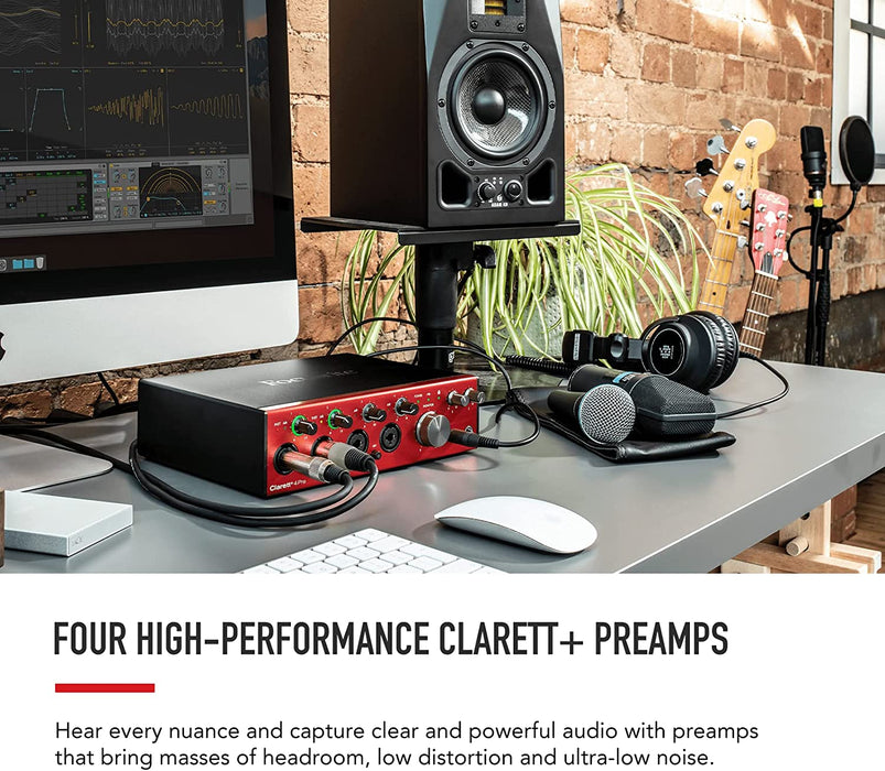 Focusrite Clarett+ 4Pre 18-in / 20-Out USB Audio Interface