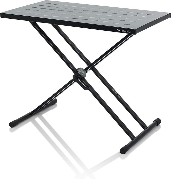 Gator GFW-UTL-XSTDTBLTOPSET Frameworks Utility Table Top and X Style Keyboard Stand Set; 32" x 18" Surface