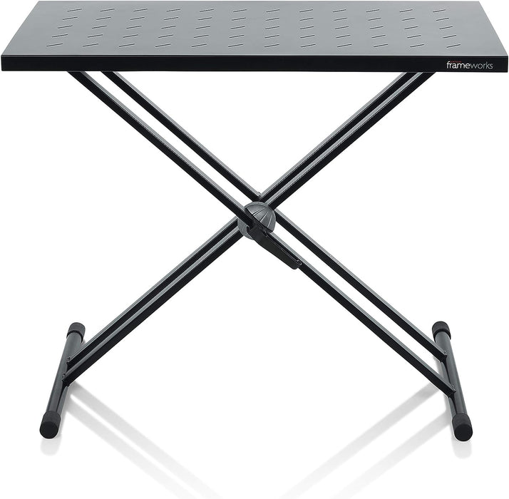 Gator GFW-UTL-XSTDTBLTOPSET Frameworks Utility Table Top and X Style Keyboard Stand Set; 32" x 18" Surface