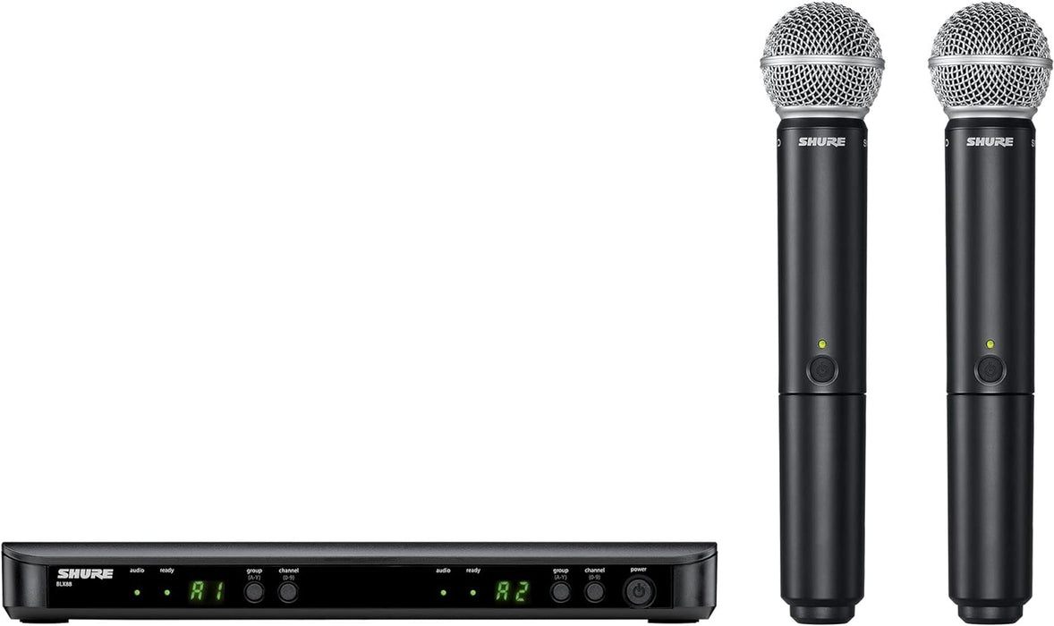 Shure BLX288/SM58-H10 Dual-Channel Wireless Handheld Microphone System with SM58 Capsules
