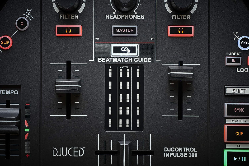 Hercules DJ Control Inpulse 300, 2-Channel USB Controller, with Beatmatch Guide, DJ Academy and Full DJ Software DJUCED Included