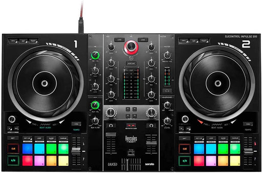 Hercules DJControl Inpulse 500 2-Deck USB DJ Controller for Serato DJ and DJUCED (Certified Refurbished)