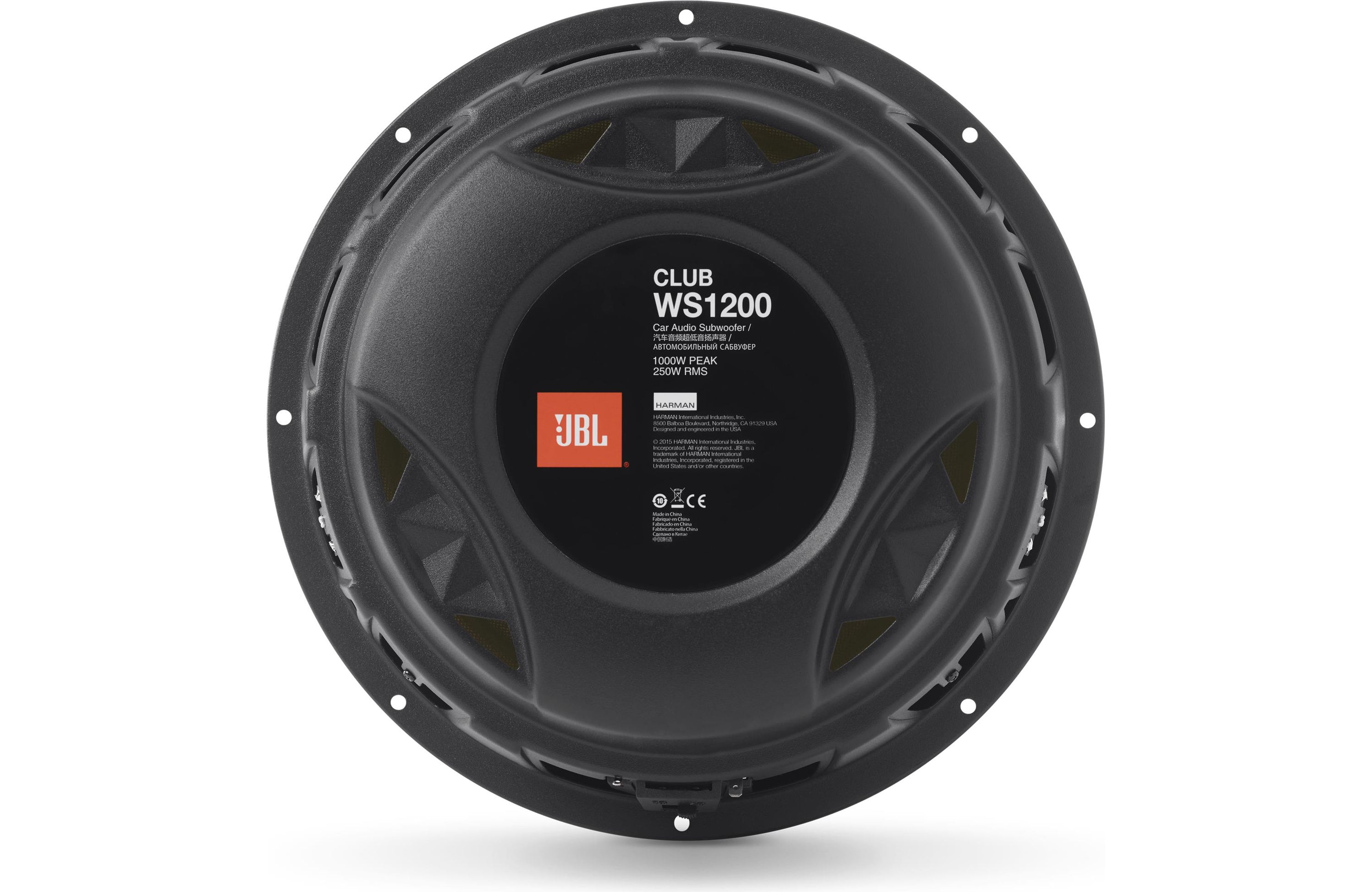 JBL Club WS1200 Club Series 12" ShallowMount Component Subwoofer with