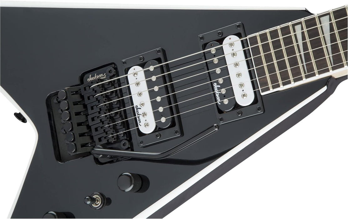 Jackson JS Series King V JS32, Amaranth Fingerboard (Black/White Bevels Electric Guitar)
