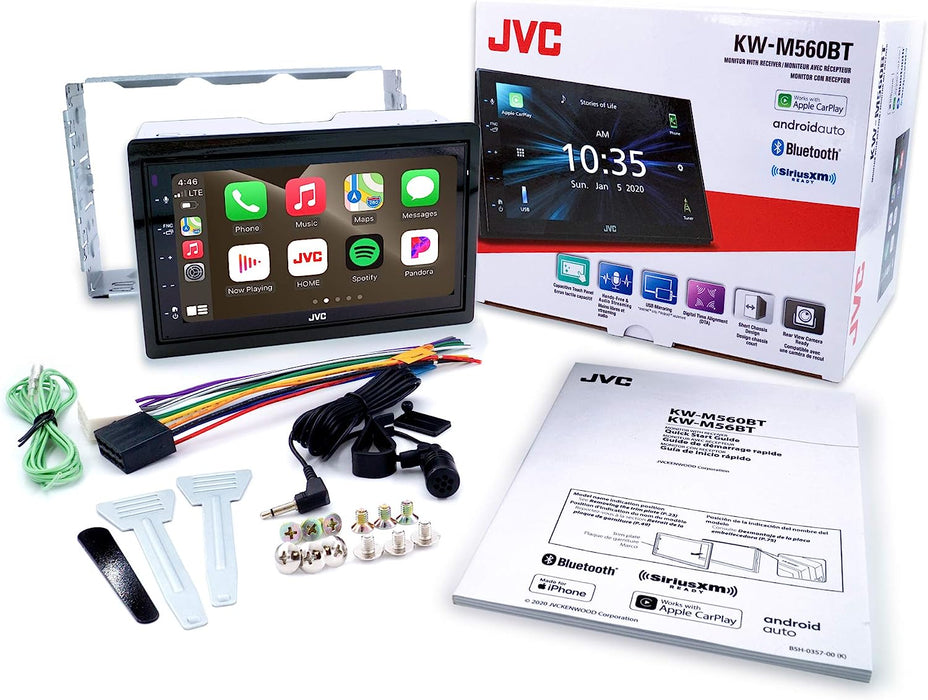 JVC KW-M560BT Apple CarPlay Android Auto Multimedia Player with 6.8" Capacitive Touchscreen