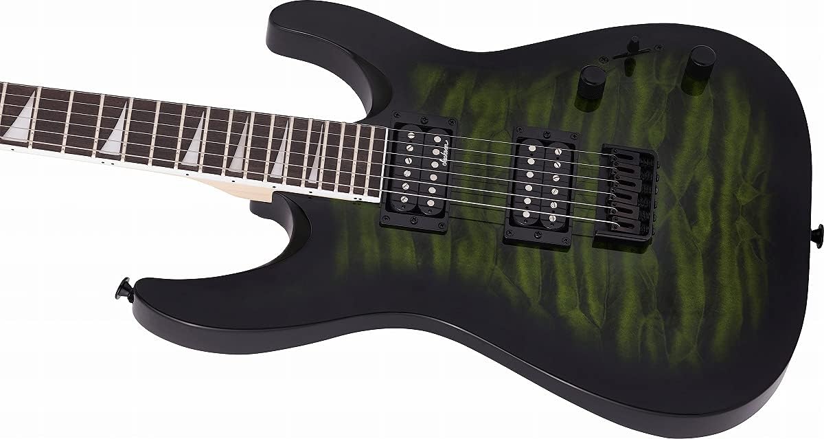Jackson JS Series Dinky Arch Top JS32Q DKA HT 6-String Electric Guitar with Amaranth Fingerboard (Right-Handed, Transparent Green Burst)