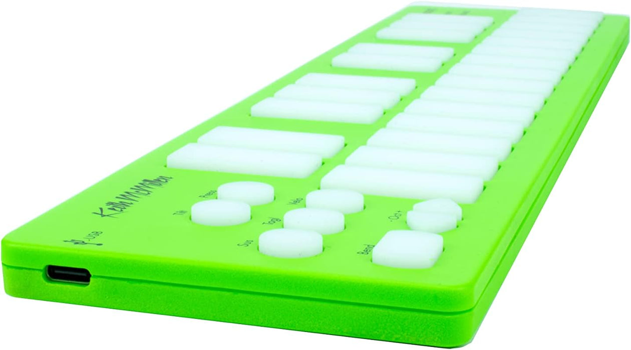 Keith McMillen Instruments K-Board-C | Colorful 25 Key USB MPE MIDI Keyboard Controller with USB-C (Lime)
