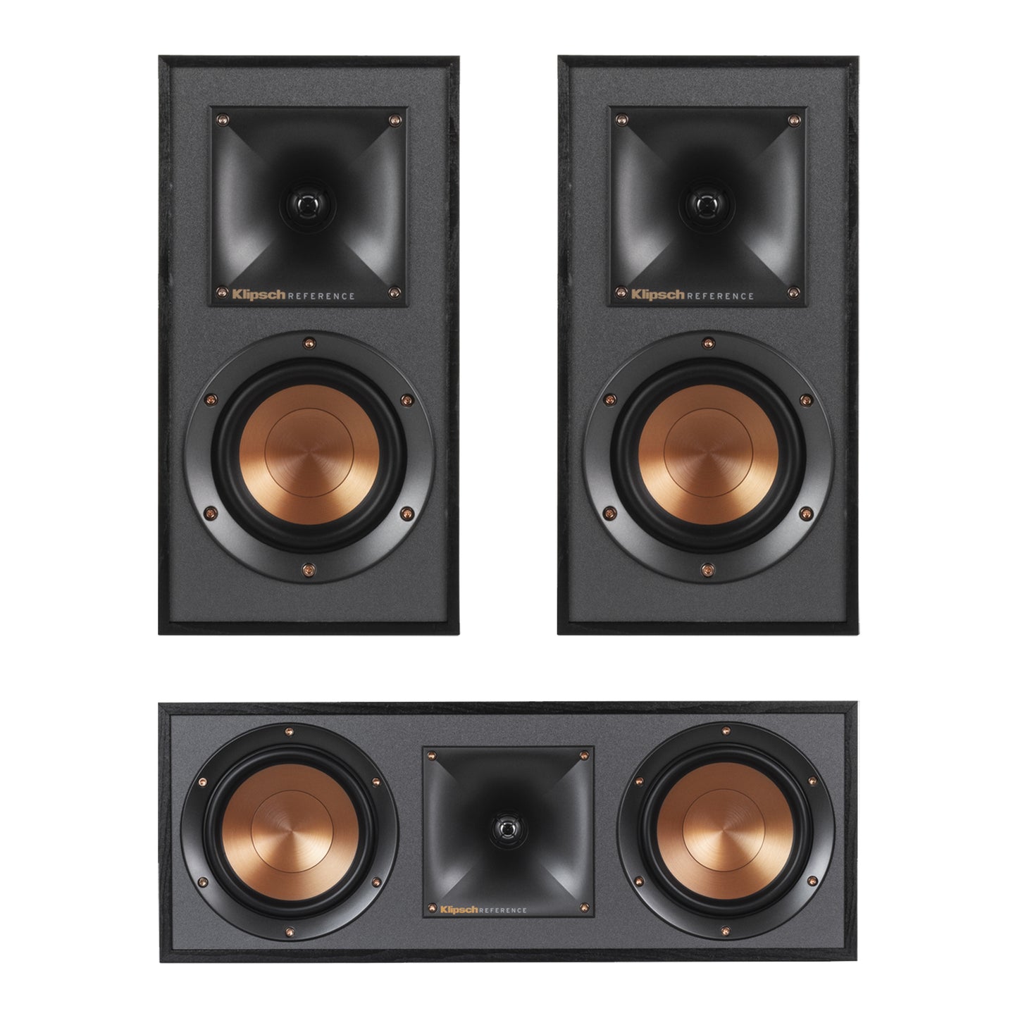Klipsch R-41M Bookshelf Speakers (Pair) and R-52C Center Channel Home Theater Bundle