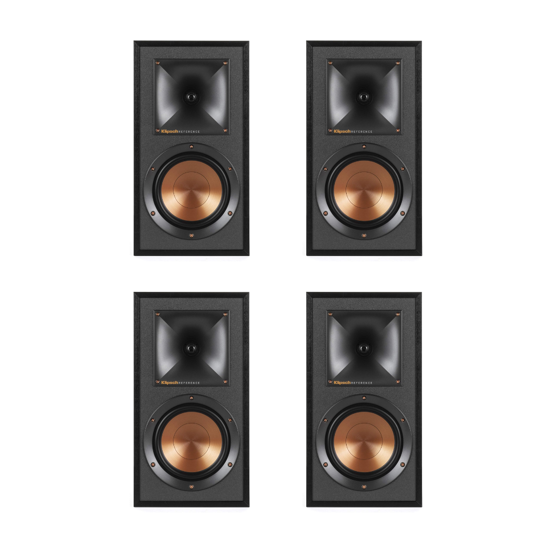 Klipsch R-51M Bookshelf Speakers (2 Pairs/4 Speaker Bundle)