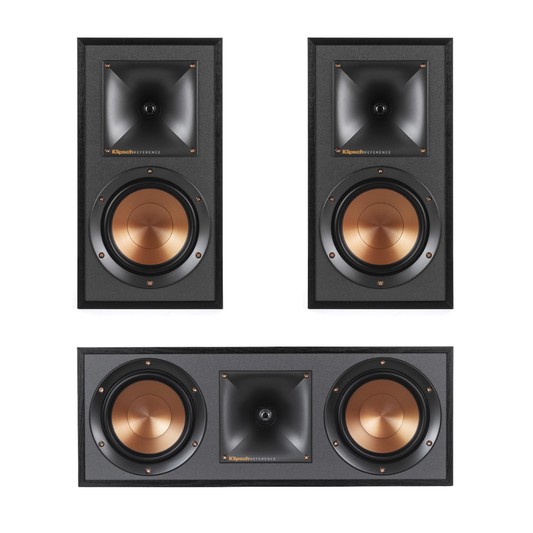 Klipsch R-51M Bookshelf Speakers (Pair) with R-52C Center Channel Home Speaker (Bundle)