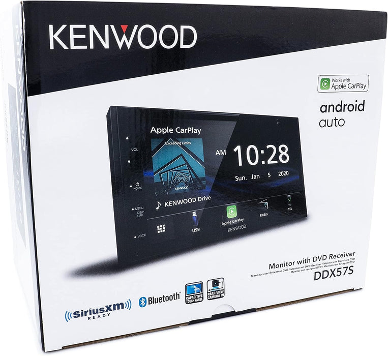 Kenwood DDX57S 6.8" Digital Media Receiver with Apple CarPlay and Android Auto (Open Box)