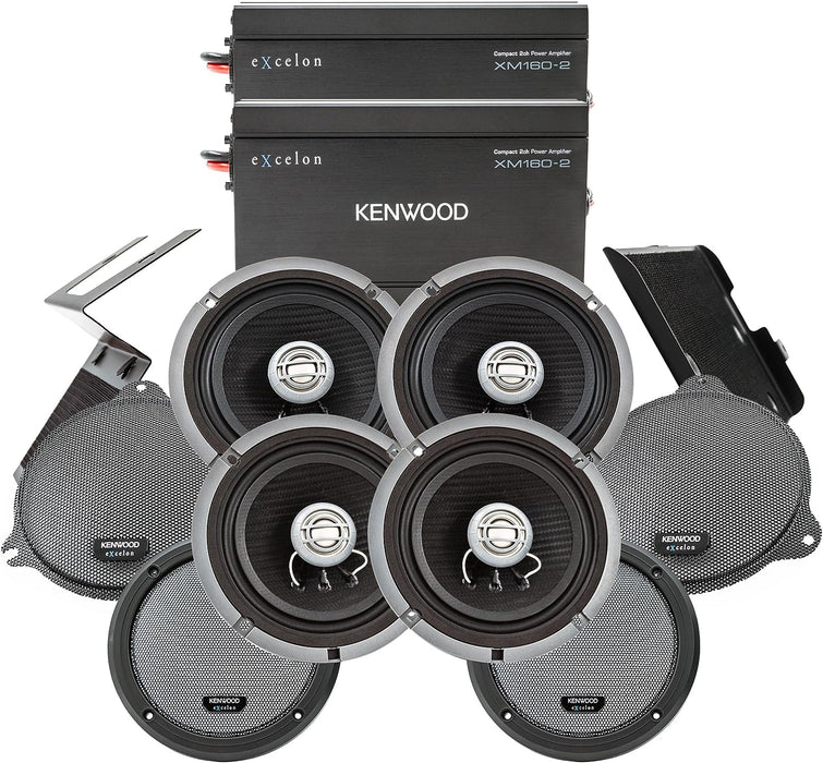 Kenwood Excelon P-HD4UT Audio Kit for Select 2014-Up Harley-Davidson Motorcycles with Tour-Pak