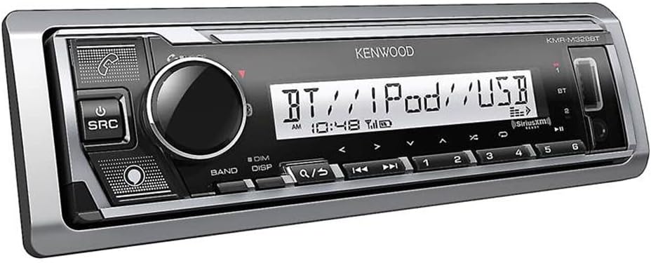 Kenwood PKG-MR382BT Marine CD Receiver and KFC-1633MRW 6-1/2" Marine Speakers