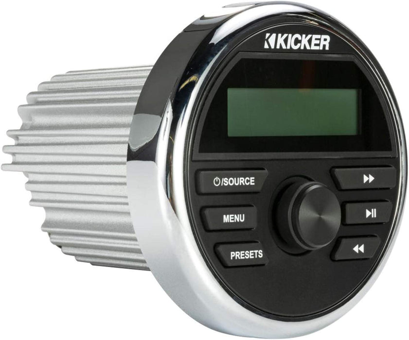 Kicker 46KMC2 Weather-Resistant Marine Grade Gauge Mount Media Center Receiver