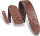Levy's M4WP-006 Leathers Sundance 3" wide Embossed Leather Guitar Strap; Western Series (Geramium Whiskey)