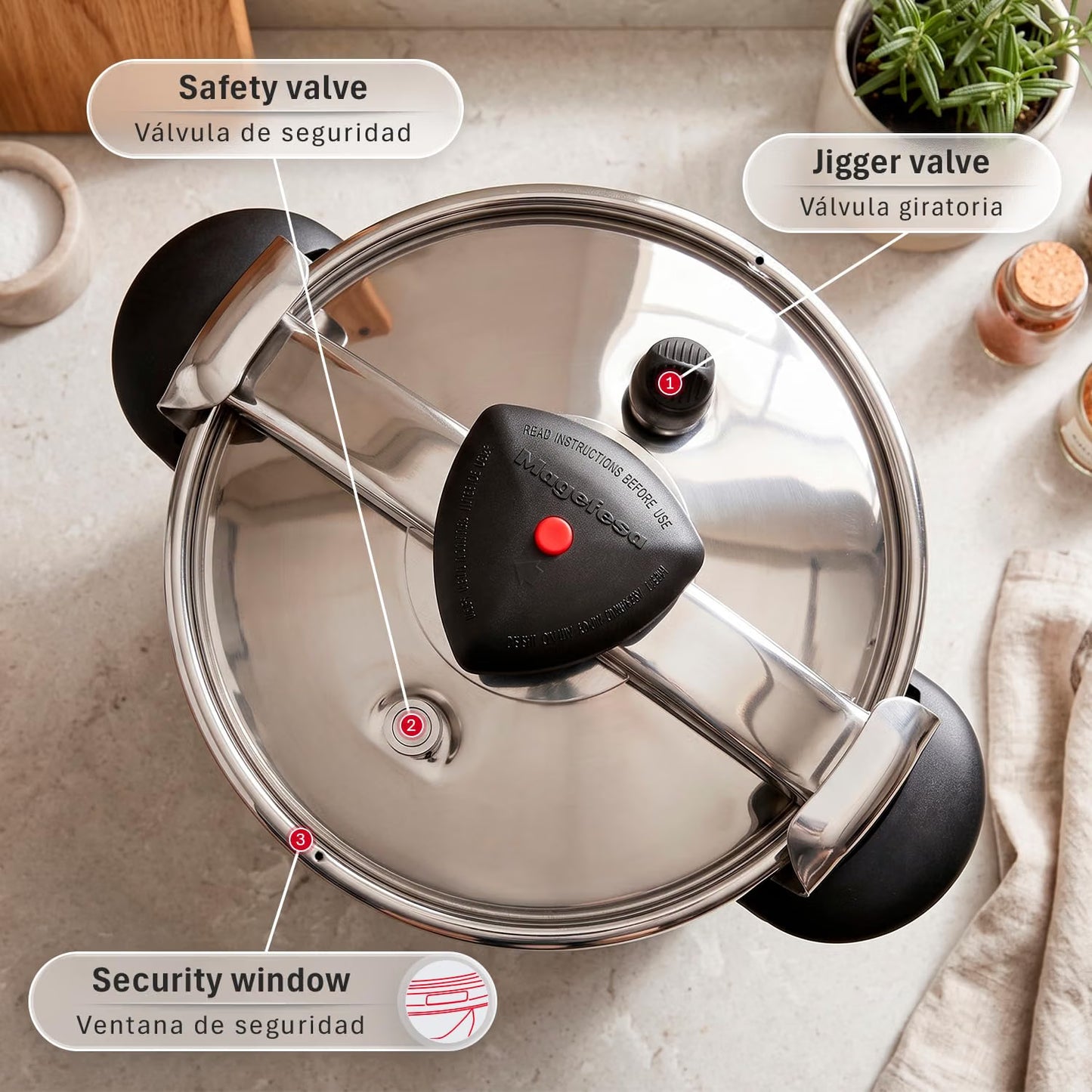 Magefesa Star 4.2-Quart Stainless Steel Pressure Cooker