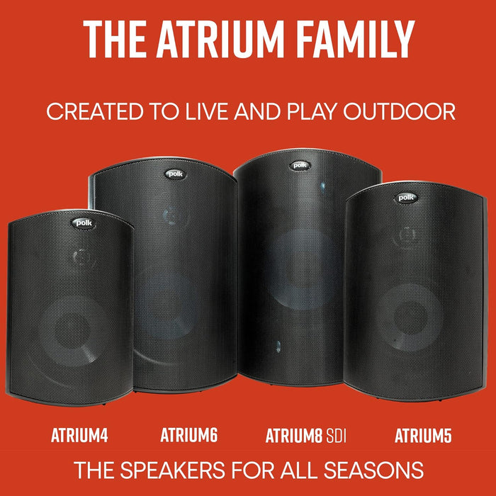 Polk Audio Atrium6 All-weather Indoor/Outdoor Speakers (4 Speaker Bundle)