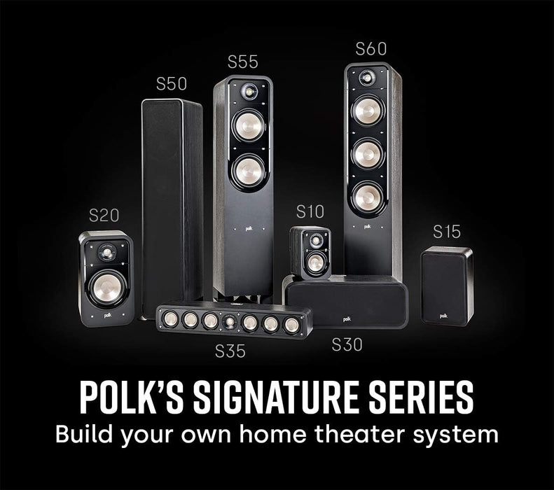 Polk Signature S10E Bookshelf Speakers (4 Speaker Bundle)