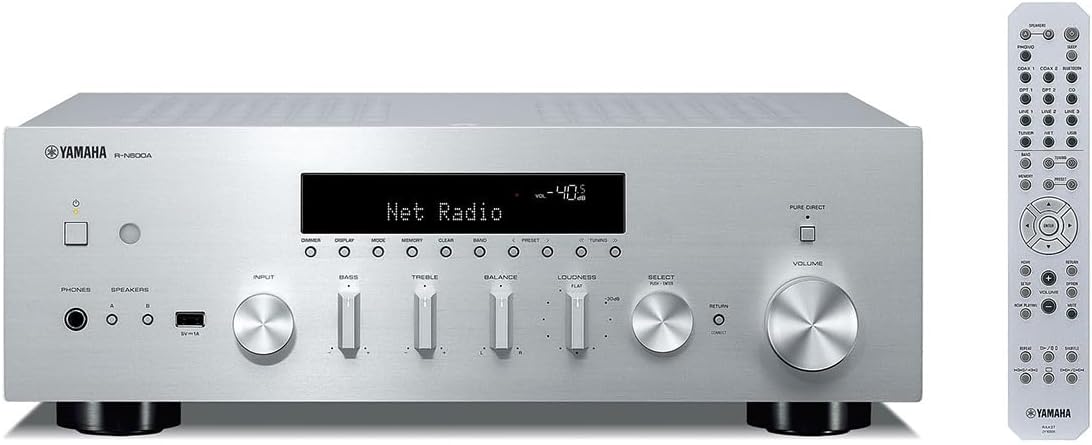 Yamaha R-N600A Stereo Receiver with Wi-Fi, Bluetooth, and Apple AirPlay 2