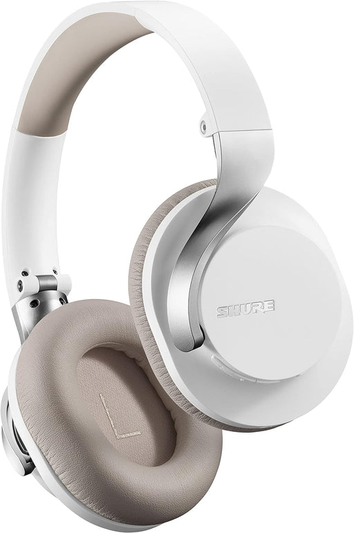 Shure AONIC 40 Over Ear Wireless Bluetooth Noise Cancelling Headphones with Microphone (White)