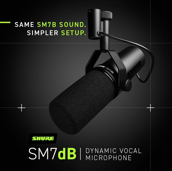 Shure SM7DB Vocal Microphone with Built-In Preamp
