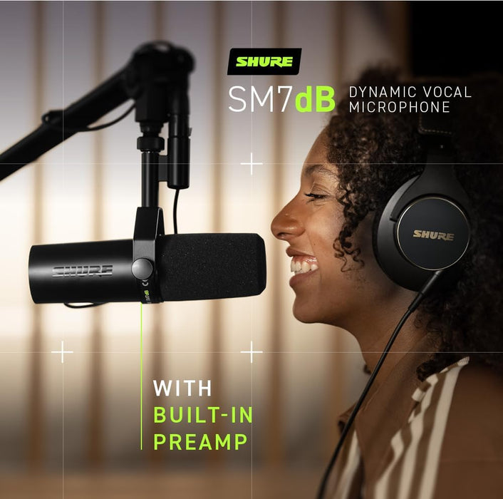 Shure SM7DB Vocal Microphone with Built-In Preamp