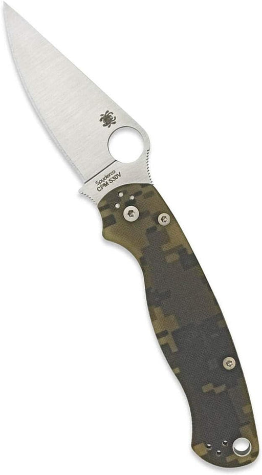 Spyderco C81GPCMO2 Para Military 2 Signature Camo Knife with 3.42" CPM S45VN Steel Blade and Durable G-10 Handle (PlainEdge)