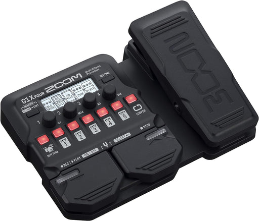 Zoom G1X FOUR Guitar Multi-Effects Processor with Expression Pedal, With 70+ Built-in Effects & Amp