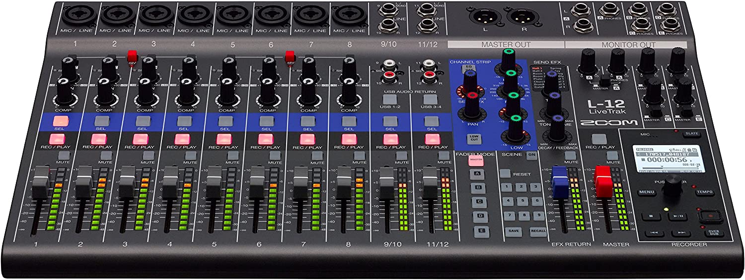 Zoom LiveTrak L-12 12-Channel Digital Mixer & Multitrack Recorder