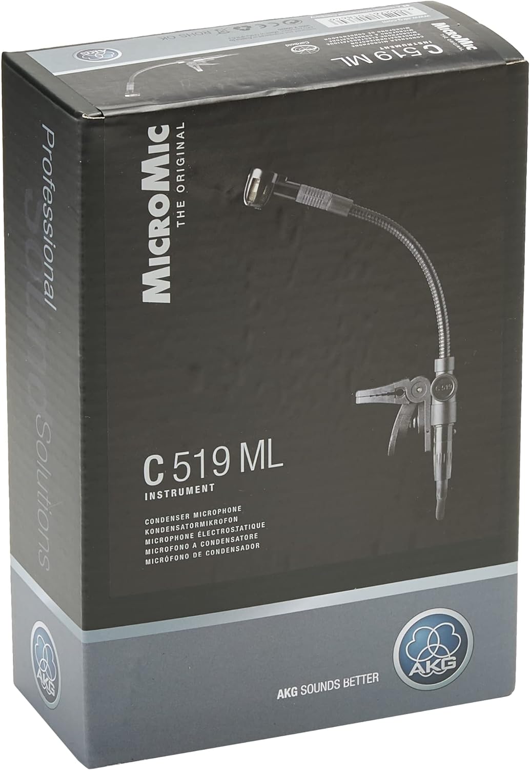 AKG Pro Audio C519 ML Professional Miniature Clip - On Condenser Microphone with Mini XLR to Mini XLR Cable and A400 Adapter Plate - electronicsexpo.com - Microphones