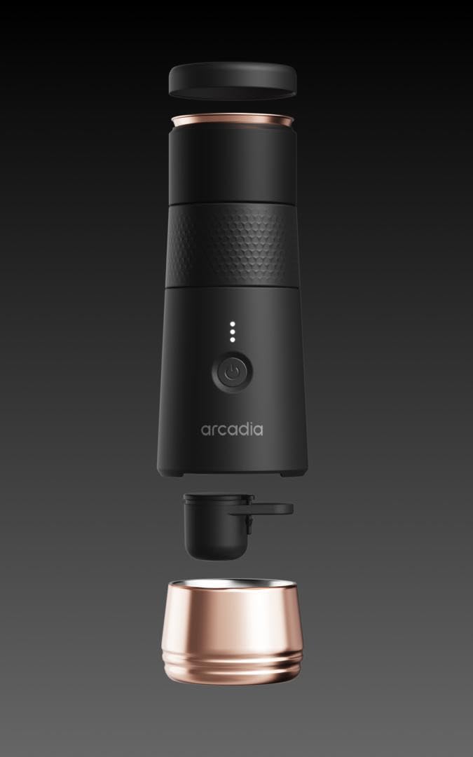 Arcadia Go Rechargeable Portable Turkish Coffee Maker USB - C Powered, Compact, Cordless, and Perfect for Travel, Camping, Outdoor Use, Office, and Home Brewing (Night Black) - electronicsexpo.com - Coffee Machines