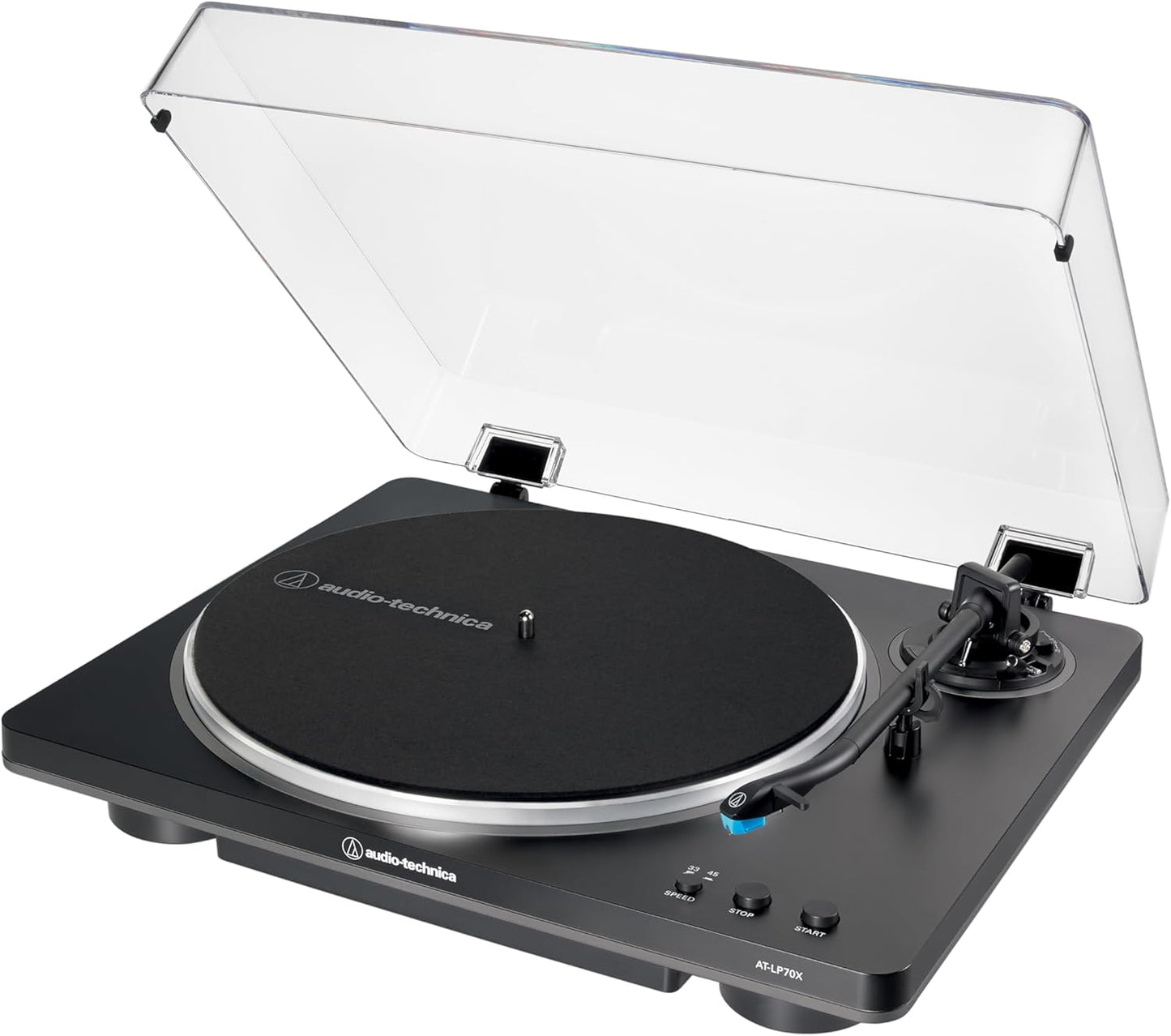 Audio - Technica AT - LP70X Fully Automatic Belt - Drive Turntable Black and Gray (Certified Refurbished) - electronicsexpo.com - Turntables
