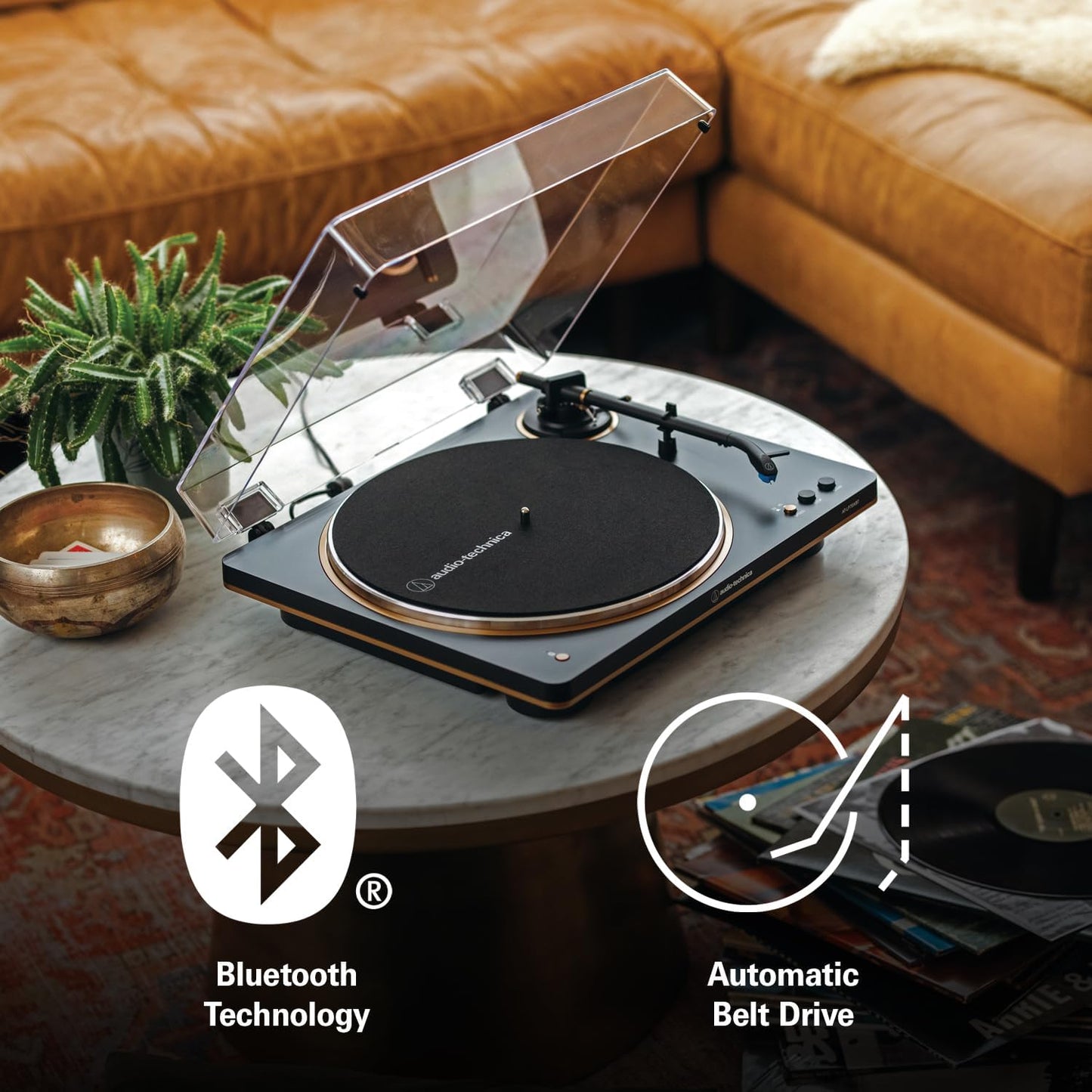 Audio - Technica AT - LP70XBT - BS Wireless Turntable (Black/Silver) - electronicsexpo.com - Turntables