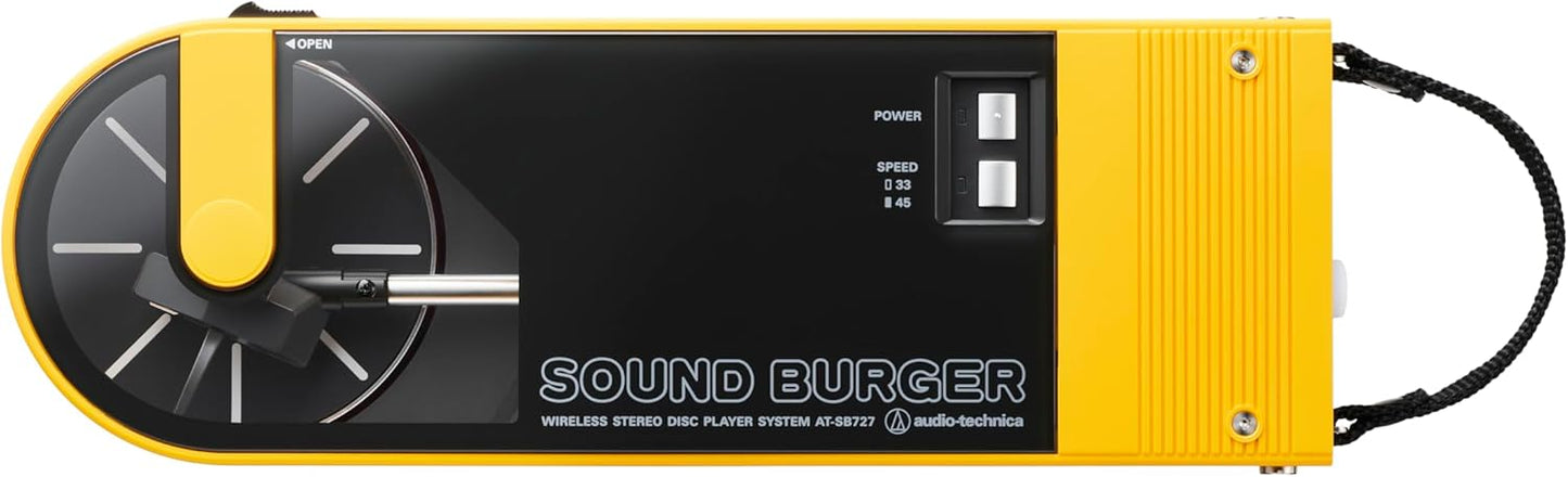 Audio Technica AT-SB727 Sound Burger Portable Turntable with Bluetooth (Yellow) - electronicsexpo.com-Portable Turntables