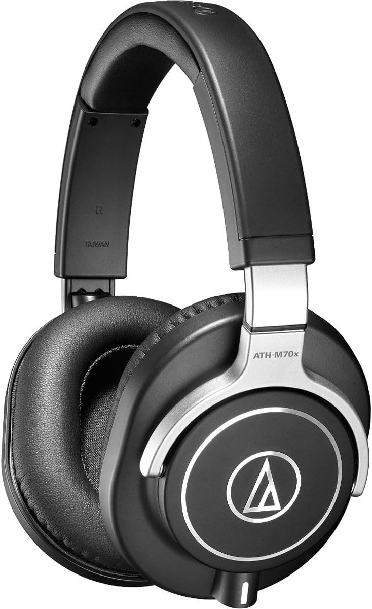 Audio - Technica ATH - M70X Closed - Back Dynamic Professional Studio Monitor Headphones (Black) - electronicsexpo.com - Headphones