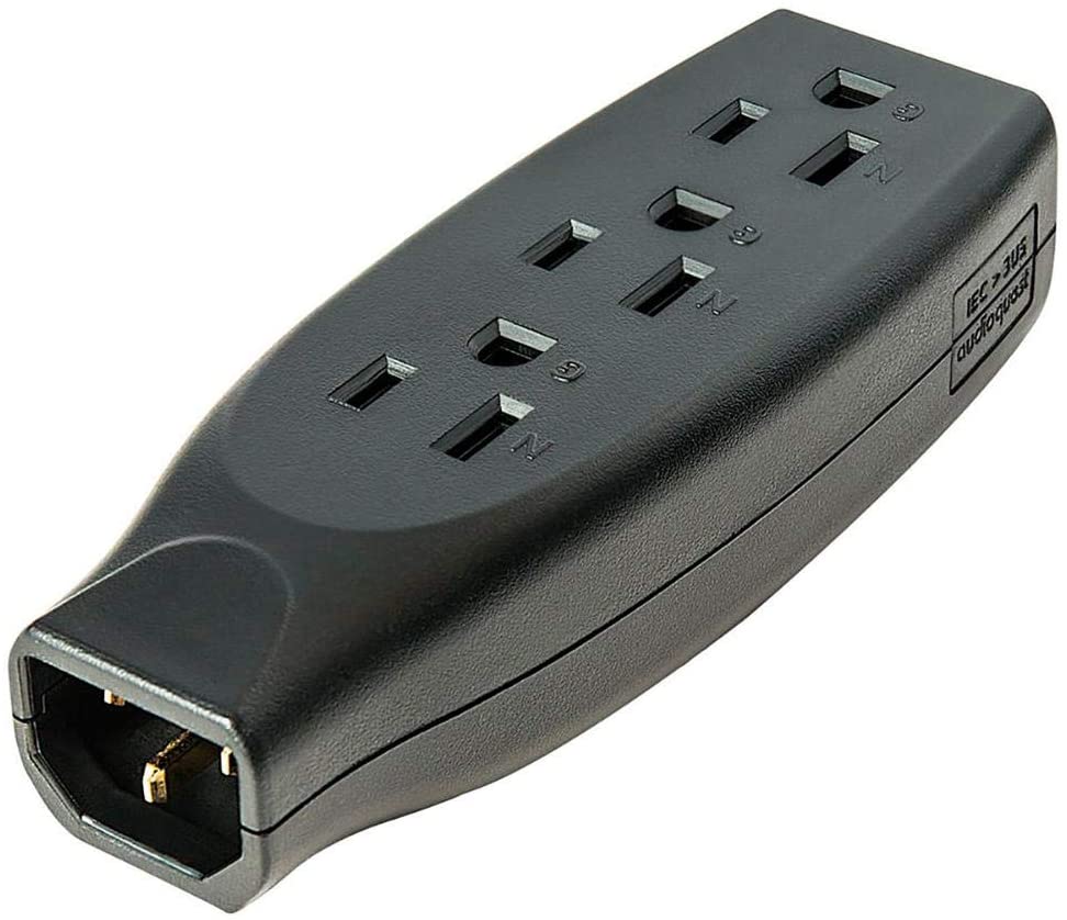 AudioQuest Power Strip Plug, Single (1) IEC Male to Three (3) IEC Female - electronicsexpo.com - Power Protection