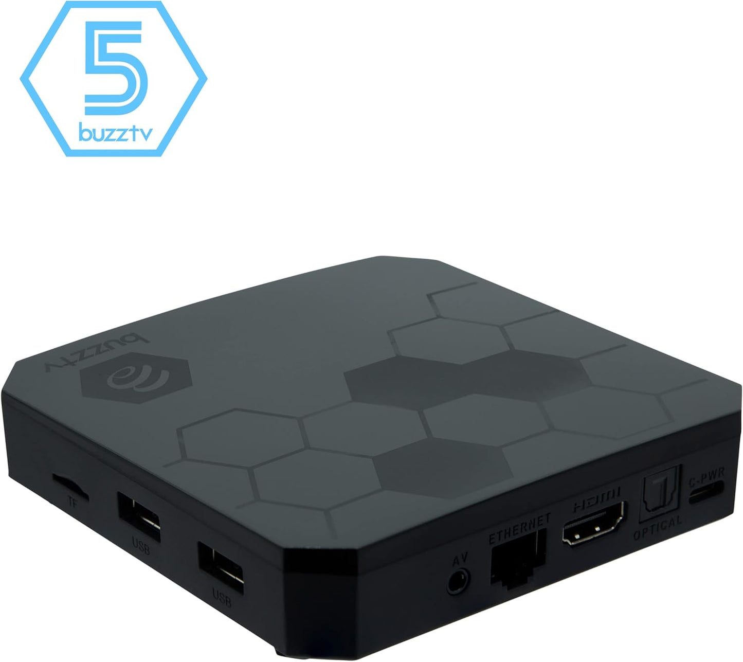 BuzzTV The Classic Android 11 TV Box, Amlogic S905X4 Quad - Core 64 - bit Cortex - A55 Processor, 4GB DDR4 RAM, 64GB eMMC Storage, 4K UHD Streaming - electronicsexpo.com - Misc