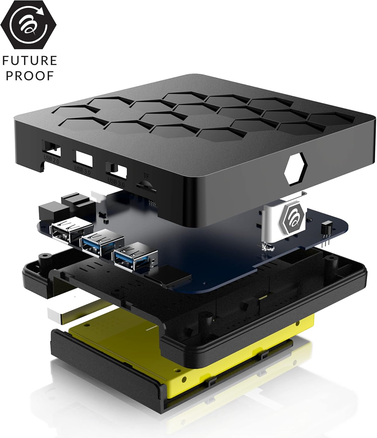 BuzzTV U5 2023 Android 11 TV Box, S905X4 Quad - Core 64 - bit Cortex - A55 Processor, 4GB DDR RAM, 128GB eMMC Storage, 4K UHD Streaming, 6th Generation Wireless AX - electronicsexpo.com - Misc