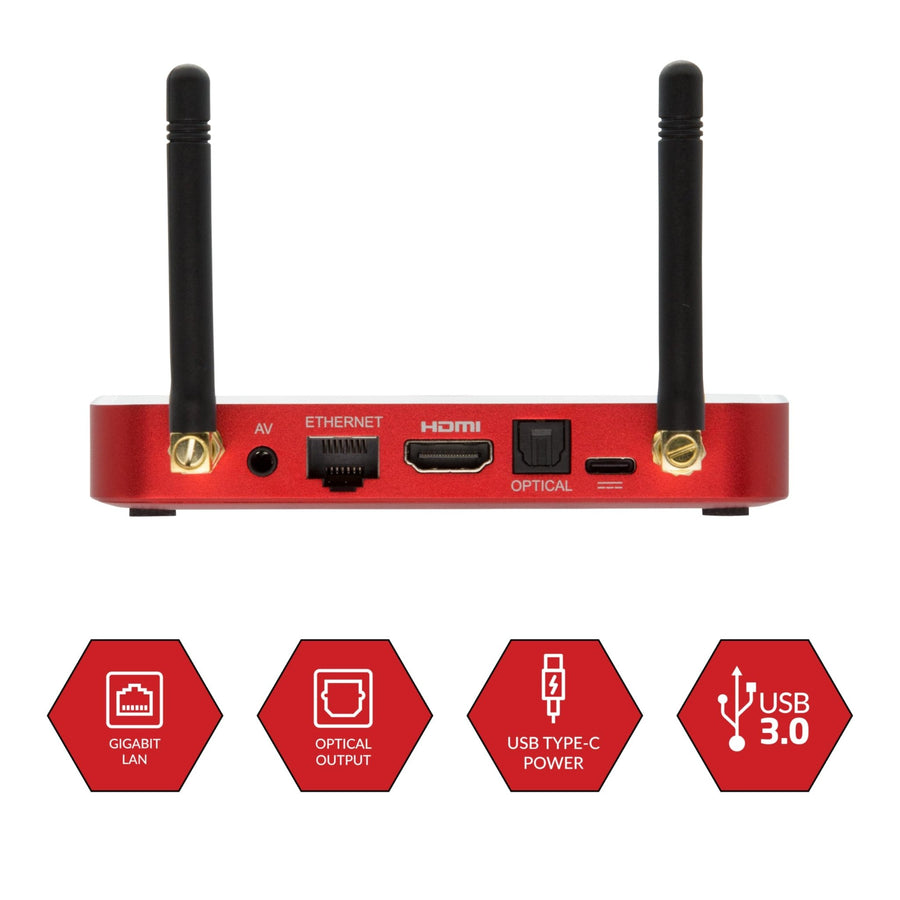 BuzzTV X5 SS Android 13 TV Box, 4GB DDR4 RAM, 128GB Storage, Voice - Controlled Remote, Wireless AX, USB - C, Global Power Adapters - electronicsexpo.com - Streaming Players