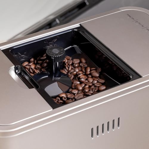 Café Affetto Automatic Espresso Machine + Milk Frother | Built - In & Adjustable Espresso Bean Grinder | One - Touch Brew in 90 Seconds | Steel Silver, 1.2 Liter, (C7CEBBS2RS3) - electronicsexpo.com - Coffee Machines