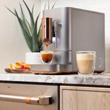 Café Affetto Automatic Espresso Machine + Milk Frother | Built - In & Adjustable Espresso Bean Grinder | One - Touch Brew in 90 Seconds | Steel Silver, 1.2 Liter, (C7CEBBS2RS3) - electronicsexpo.com - Coffee Machines