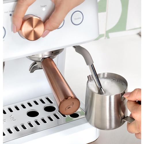 Café Bellissimo Semi Automatic Espresso Machine + Milk Frother | WiFi Connected, Smart Home Kitchen Essentials | Built - In Bean Grinder, 15 - Bar Pump & 95 - Ounce Water Reservoir | Matte White - electronicsexpo.com - Coffee Machines