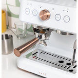 Café Bellissimo Semi Automatic Espresso Machine + Milk Frother | WiFi Connected, Smart Home Kitchen Essentials | Built - In Bean Grinder, 15 - Bar Pump & 95 - Ounce Water Reservoir | Matte White - electronicsexpo.com - Coffee Machines