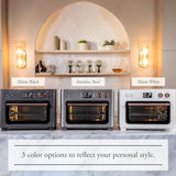 Café Couture Oven with 14 essential cooking modes, including Air Fry, CrispFinish, Bake, Broil, Roast, Toast, Pizza, WiFi & Smart Connected, Voice Control, Countertop Small Appliances, Matte White - electronicsexpo.com - Cookware