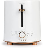 Café Express Finish 2 - Slice Toaster | Extra - Wide Slots, Extra Lift for Waffles, Pastries, Texas Toast & More | 4 Pre - Set Functions, 8 Shade Options | Countertop Kitchen Essentials | Matte White - electronicsexpo.com - Coffee Machines