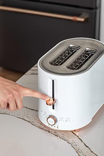 Café Express Finish 2 - Slice Toaster | Extra - Wide Slots, Extra Lift for Waffles, Pastries, Texas Toast & More | 4 Pre - Set Functions, 8 Shade Options | Countertop Kitchen Essentials | Matte White - electronicsexpo.com - Coffee Machines