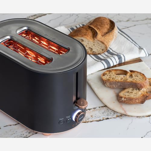 Café Express Finish 2 - Slice Toaster | Extra - Wide Slots, Extra Lift for Waffles, Pastries, Texas Toast & More | 4 Pre - Set Functions, 8 Shade Options | Countertop Kitchen Essentials | Matte Black - electronicsexpo.com - Coffee Machines