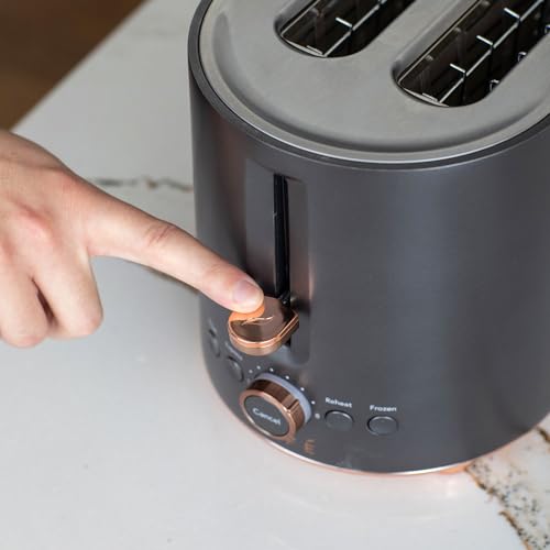 Café Express Finish 2 - Slice Toaster | Extra - Wide Slots, Extra Lift for Waffles, Pastries, Texas Toast & More | 4 Pre - Set Functions, 8 Shade Options | Countertop Kitchen Essentials | Matte Black - electronicsexpo.com - Coffee Machines
