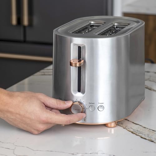 Café Express Finish 2 - Slice Toaster | Extra - Wide Slots, Extra Lift for Waffles, Pastries, Texas Toast & More | 4 Pre - Set Functions, 8 Shade Options | Countertop Kitchen Essentials | Stainless Steel - electronicsexpo.com - Coffee Machines