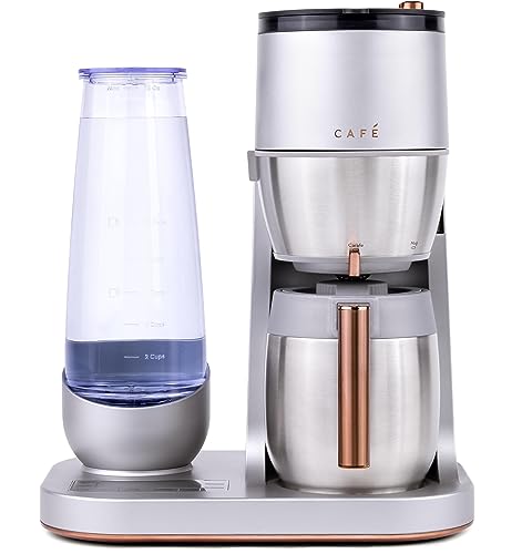 Café Specialty Grind and Brew Coffee Maker, Single - Serve Option, 10 - Cup Thermal Carafe, WiFi Enabled Technology, Smart Home Kitchen Essentials, SCA Certified, Barista - Quality Brew, Stainless Steel - electronicsexpo.com - Coffee Machines
